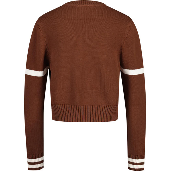 sergio tacchini womens frankie front pockets knitted cardigan cappuccino brown