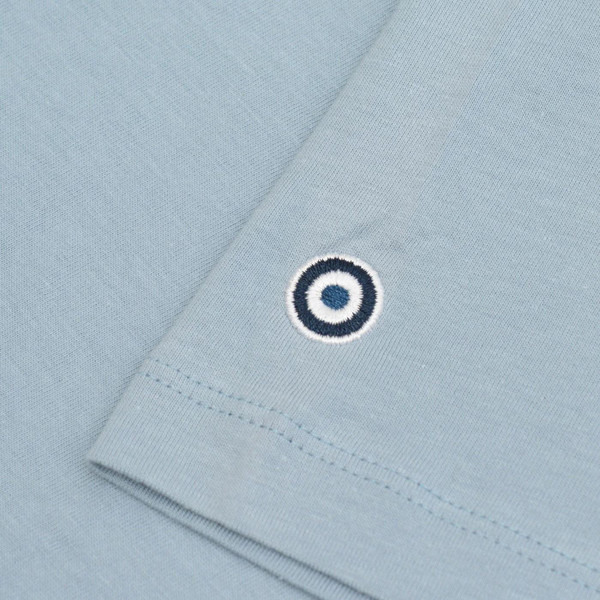 Lambretta Mod Ska Checkerboard Panel T-Shirt in Dusky Blue SS1508