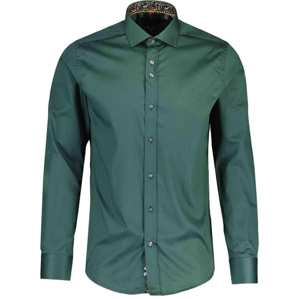 Guide London Plain Shirt in Bottle Green LS77005