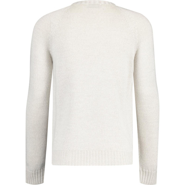 John Smedley Mens Denver 7 Gauge Chunky Knit Retro Jumper in Grey Fleece Made in England