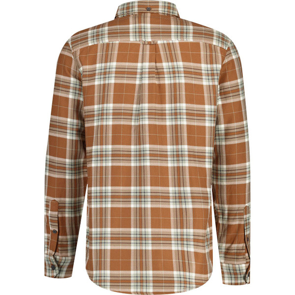 farah vintage mens marcelo cotton twill button down check long sleeve shirt teak brown sage green