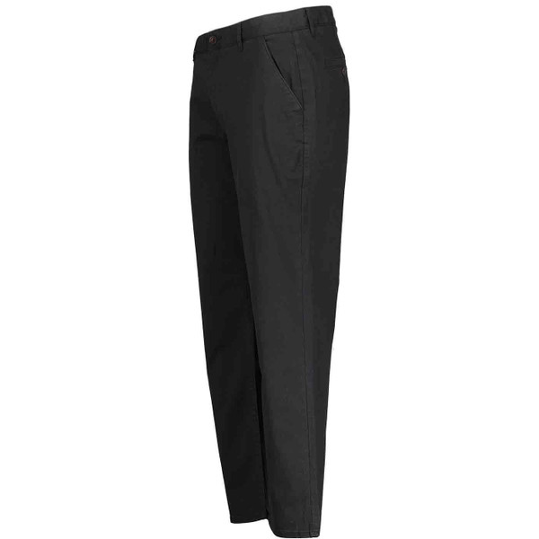 Elm Farah Retro Stretch Twill Chino Trousers in Black