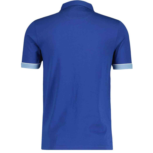 Farah Edgarton Men's Retro Archive Panel Polo Shirt in Blue Peony