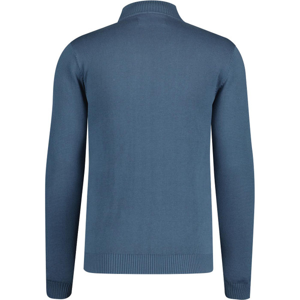 Madcap England Eastwood Men's Retro 60s Mod Turtleneck Jumper in Orion Blue