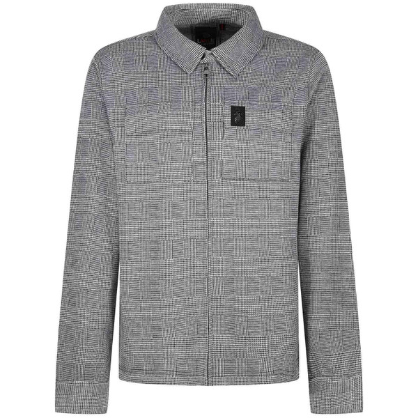 Luke Tyne Prince of Wales Check Overshirt in Charcoal M770302