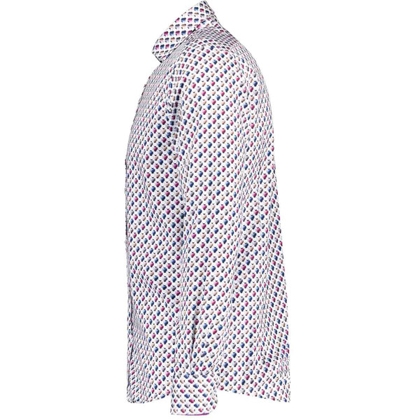 Guide London Men's Abacus Print Smart Shirt in White