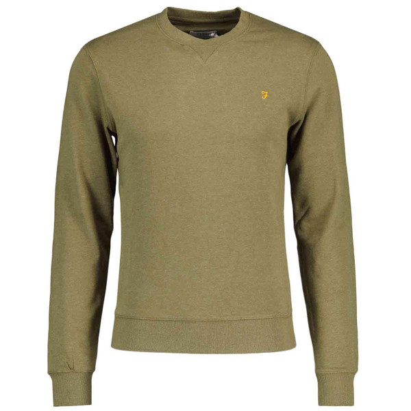 Farah Tim Retro Sweatshirt in Khaki Marl