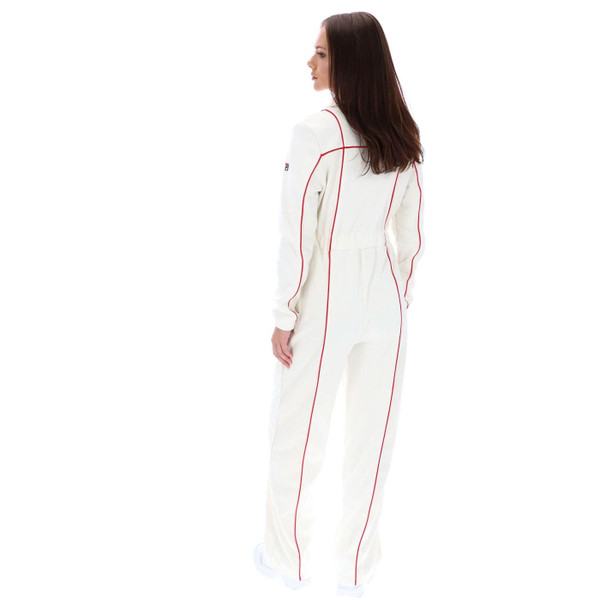 Fila Vintage Womens Haze Statement Terrinda Boilersuit in Gardenia/Red FW24WC011 130