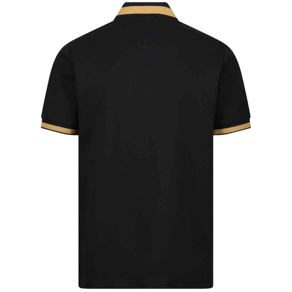 Luke Makati Honeycomb Textured Mod Polo Shirt in Black M771452
