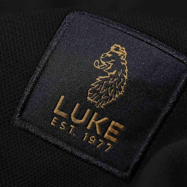 Luke Makati Honeycomb Textured Men's Polo Shirt in Black M771452