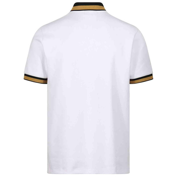 Luke Makati Honeycomb Textured Mod Polo Shirt in White M771452