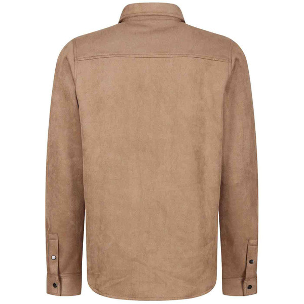 Luke 1977 Donovan 1000 Premium Faux Suede Retro Overshirt in Tan M770904