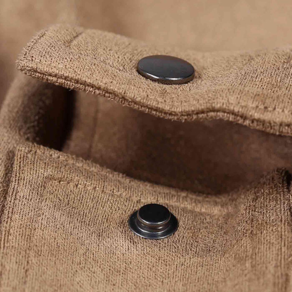 Luke 1977 Donovan 1000 Premium Faux Suede Indie Overshirt in Tan M770904