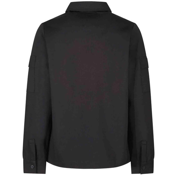 Luke 1977 Pegasus Retro Premium Zip Through Twin Pocket Overshirt in Black M750901