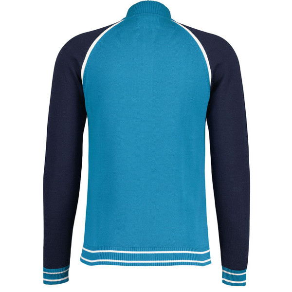 Madcap England Fuller Knitted Track Top in Celestial Blue MC1095