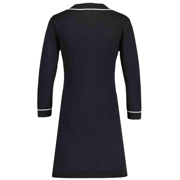 Madcap England Marchand Retro 60s Textured Piping Dress in Black MC1119