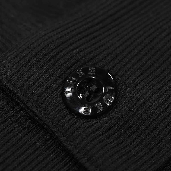 Luke Concord Zip Through Baby Cord Retro 70s Shirt Jacket in Black