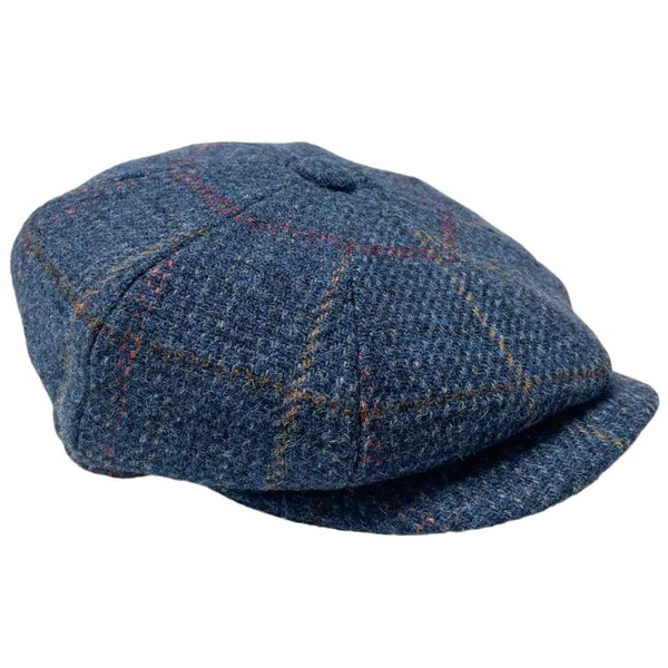 Failsworth Carloway Harris Tweed Cap in Navy 4060