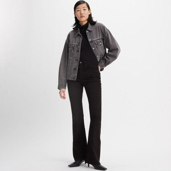 levis womens 726 high rise flared leg jeans midnight gaze black