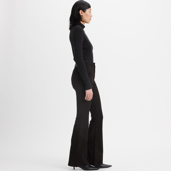 levis womens 726 high rise flared leg jeans midnight gaze black