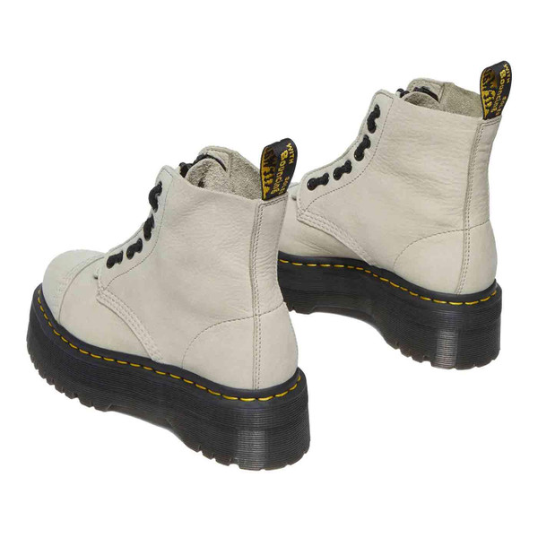 Dr Martens Sinclair Buttersoft Leather Retro 1970s Platform Boots in Warmed Stone 31996773