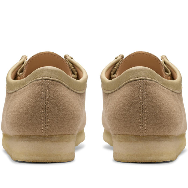 clarks originals mens hainsworth wallabee wool moccasin shoes camel beige