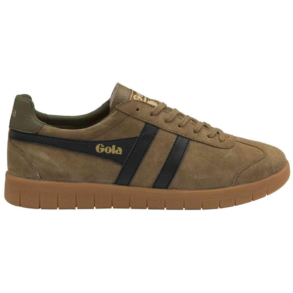 Gola Classics Hurricane Suede Indie Trainers in Tobacco and Black CMB046BW