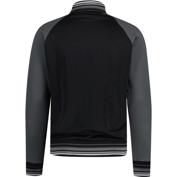 umbro mens centenary monogram anthem raglan sleeve zip track jacket black iron gate grey