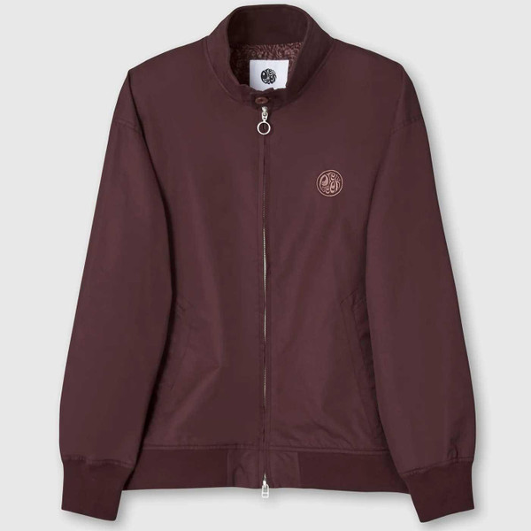 Walker Pretty Green Harrington Jacket in Burgundy C24Q3MUOUT294