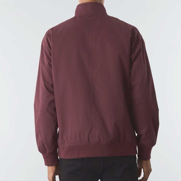 Walker Pretty Green Mod Harrington Jacket in Burgundy C24Q3MUOUT294