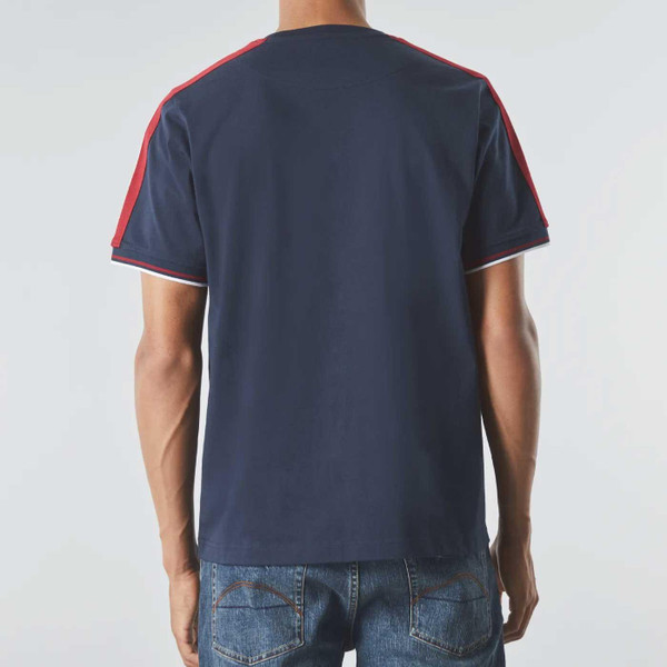 Tilby Taped Sleeve Indie T-shirt in Navy by Pretty Green G24Q3MUJER417