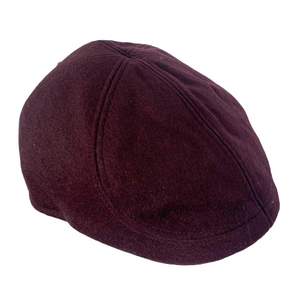 Failsworth Porto Retro Melton Panel Cap in Merlot