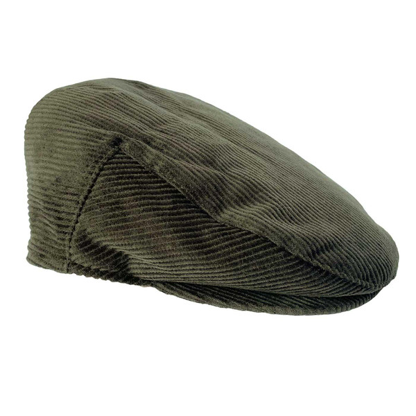 Failsworth Vintage Country Heritage Cord Flat Cap in Olive