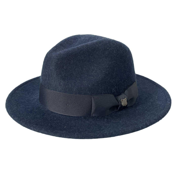 Failsworth Boston Water Resistant Retro Wool Felt Fedora Hat in Blue