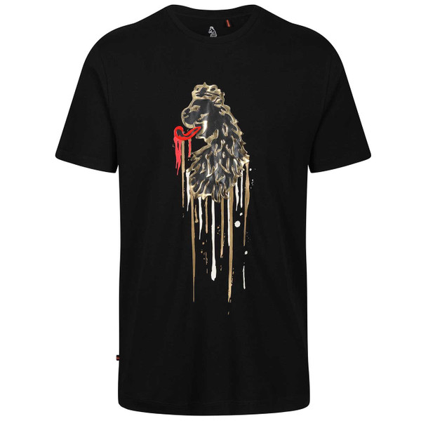 Drip Tease Luke Foil Print Indie T-shirt in Black M770154