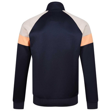 Luke Kas 3 Colour Block Retro Track Jacket in Dark Navy M590333