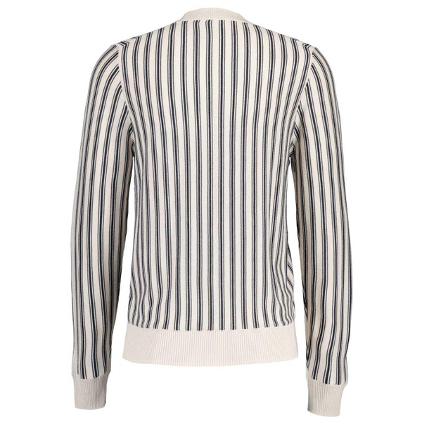 Lyle And Scott Vertical Stripe Knit Crew Neck Jumper in Cove KN2101VC