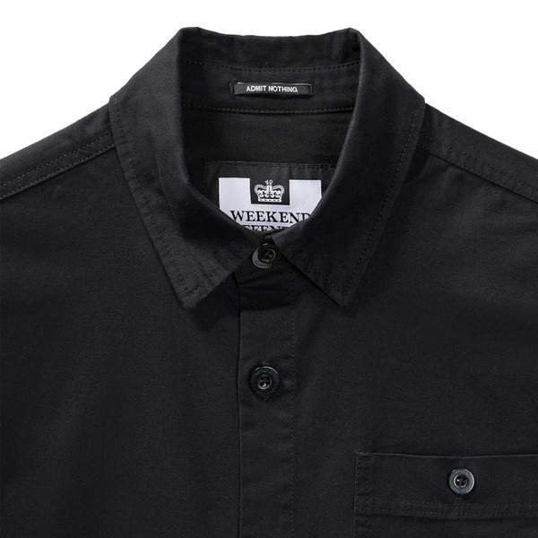 Weekend Offender Tavira Military Retro Shirt Jacket in Black