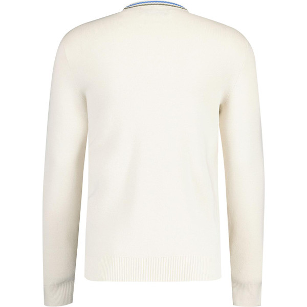 original penguin mens retro tipped crew neck plain coloured fitted jumper birch beige