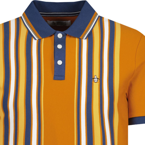 original penguin mens vertically striped jersey bowling tshirt sudan brown blue original penguin mens vertically striped jersey bowling tshirt sudan brown blue