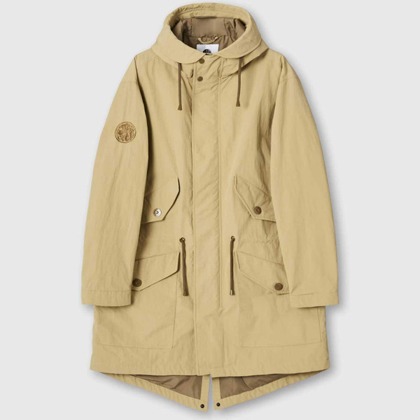 Nomad Pretty Green Fishtail Parka Jacket in Sand G24Q3MUOUT321 Nomad Pretty Green Fishtail Parka Jacket in Sand G24Q3MUOUT321