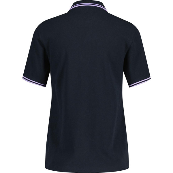 fred perry womens retro twin tipped pique polo tshirt navy ultraviolet