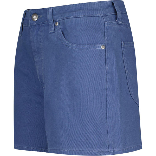 lee jeans womens carol retro regular waist 70s denim shorts surf blue