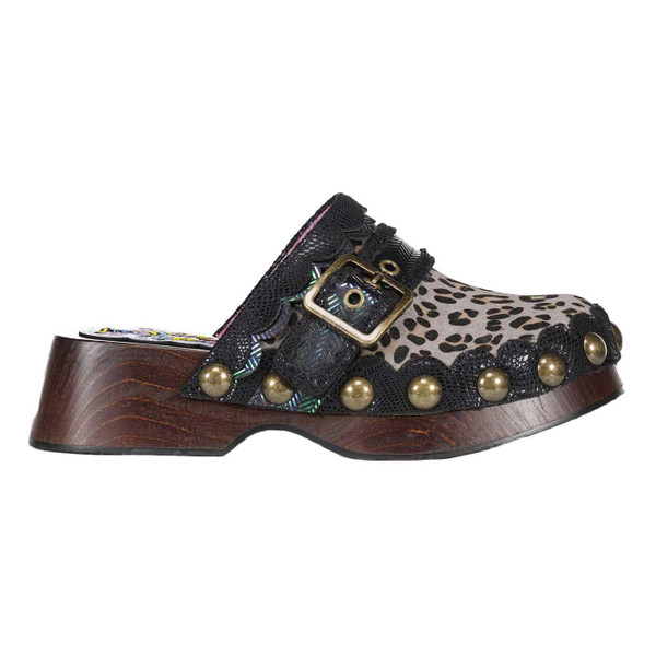 Irregular Choice Clever Clog Retro Women's Clogs in Black