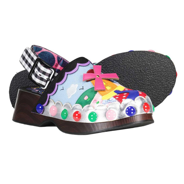 Irregular Choice Your Biggest Fan Women's Clog Sandals in Black