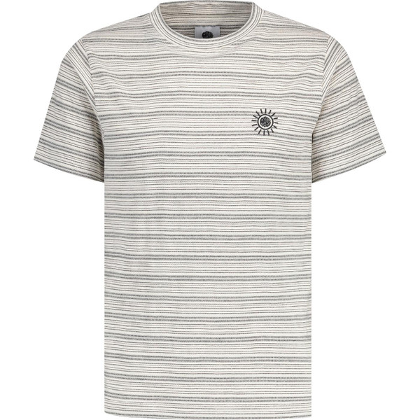 pretty green mens griggs textured stripe crew neck tshirt stone