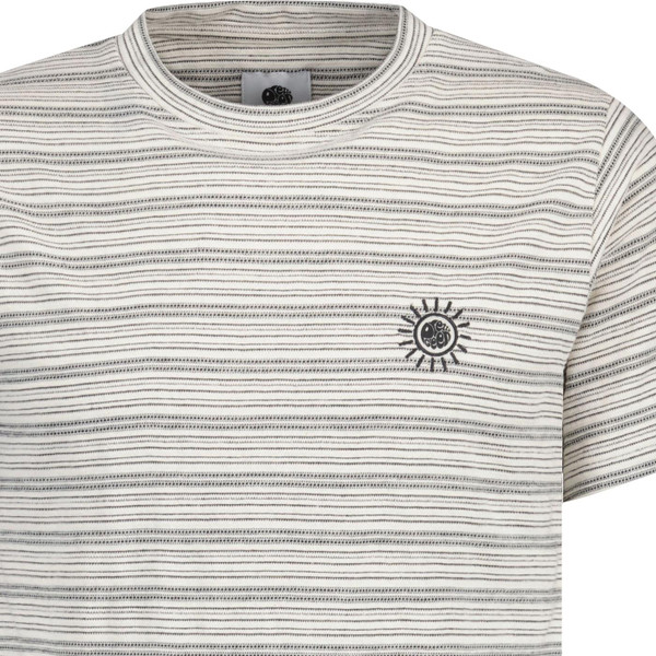 pretty green mens griggs textured stripe crew neck tshirt stone