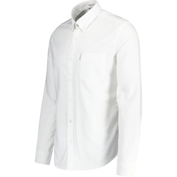 ben sherman mens 60s mod button down long sleeve cotton oxford shirt white