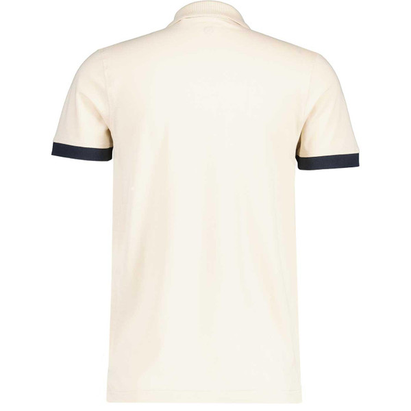 Lambretta Men's Mod Pique Panel Polo Shirt in Whitecap Grey, Dark Blue and Navy SS0026