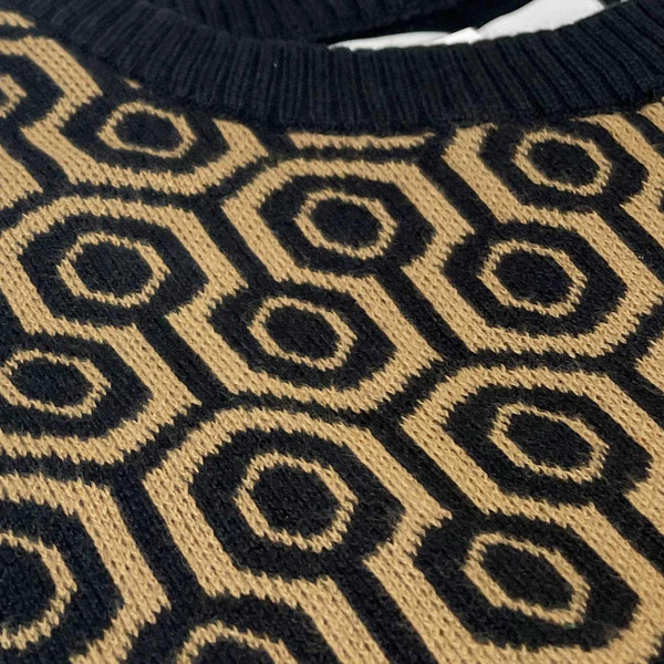 Overlook Honeycomb Men's Mod Knitted T-shirt in Fall Leaf by Madcap England